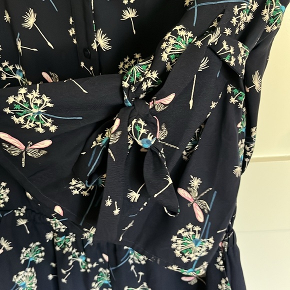 Small, navy romper with dragonfly and dandelion pattern by Collective Concept - Picture 4 of 8